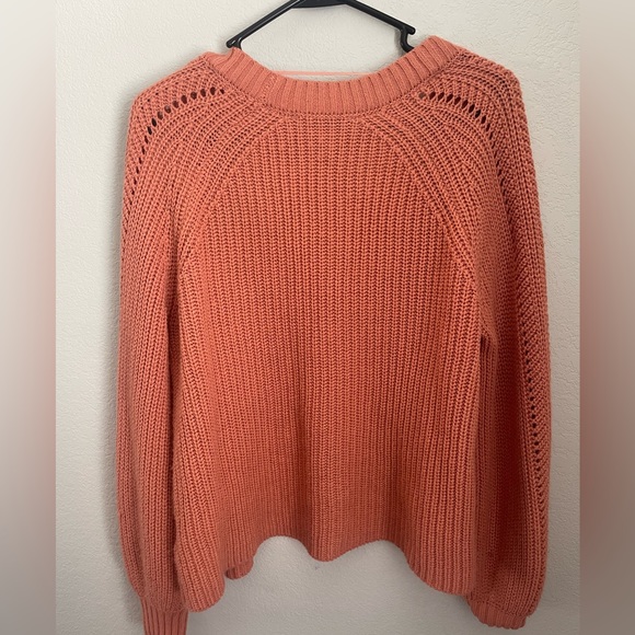 Madison Grey Coral Chunky Knit Cardigan Small Balloon Sleeve Cozy Sweater - Picture 6 of 8